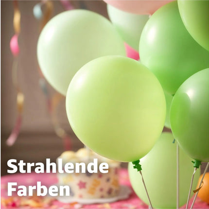 50x Luftballons grün Ø 35 cm - Helium geeignet - Kein Plastik -100% Bio & recyclebar - Deko Dekoration zur Befüllung mit Ballongas (grün)
