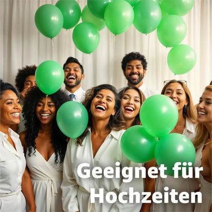 50x Luftballons grün Ø 35 cm - Helium geeignet - Kein Plastik -100% Bio & recyclebar - Deko Dekoration zur Befüllung mit Ballongas (grün)
