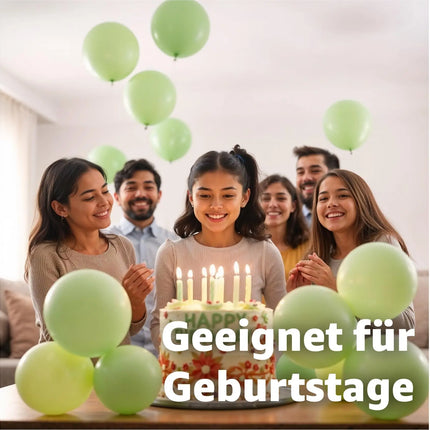 50x Luftballons grün Ø 35 cm - Helium geeignet - Kein Plastik -100% Bio & recyclebar - Deko Dekoration zur Befüllung mit Ballongas (grün)
