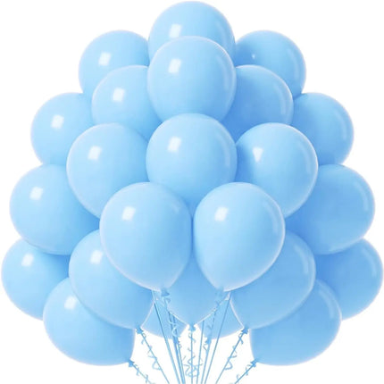 50x Luftballons hellblau Ø 35 cm für Geburtstag & Hochzeit & Party - Luft & Helium