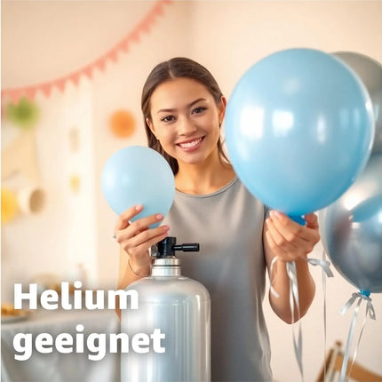 50x Luftballons hellblau Ø 35 cm für Geburtstag & Hochzeit & Party - Luft & Helium