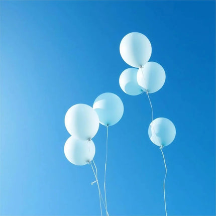 50x Luftballons hellblau Ø 35 cm für Geburtstag & Hochzeit & Party - Luft & Helium