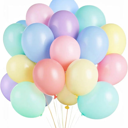 50x Luftballons pastell - macaroon Ø 35 cm für Geburtstag & Hochzeit & Party - Luft & Helium