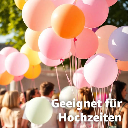 50x Luftballons pastell - macaroon Ø 35 cm für Geburtstag & Hochzeit & Party - Luft & Helium