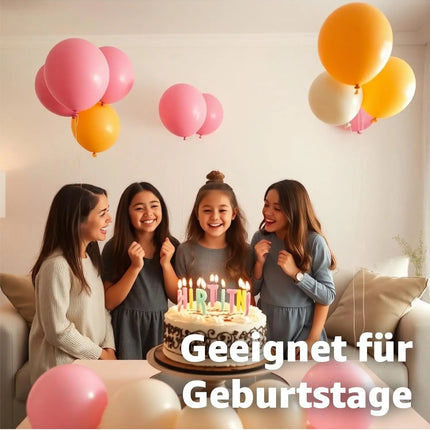 50x Luftballons pastell - macaroon Ø 35 cm für Geburtstag & Hochzeit & Party - Luft & Helium