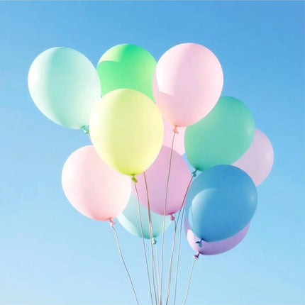 50x Luftballons pastell - macaroon Ø 35 cm für Geburtstag & Hochzeit & Party - Luft & Helium