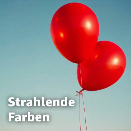 50x Luftballons rot Ø 35 cm - Helium geeignet - Kein Plastik -