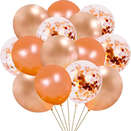 50x Metallic-Luftballons mit Konfetti – Ø 35 cm – Perfekt für Geburtstage, Hochzeiten, Partys und Kindergeburtstage