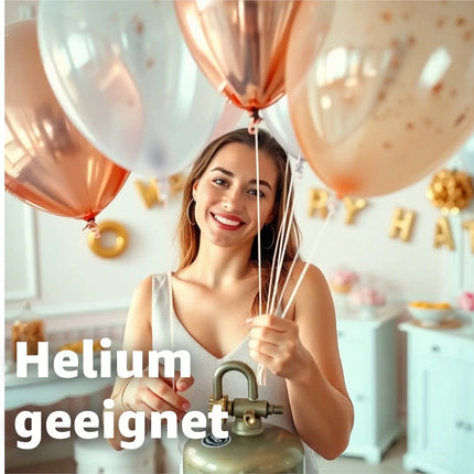 50x Metallic-Luftballons mit Konfetti – Ø 35 cm – Perfekt für Geburtstage, Hochzeiten, Partys und Kindergeburtstage