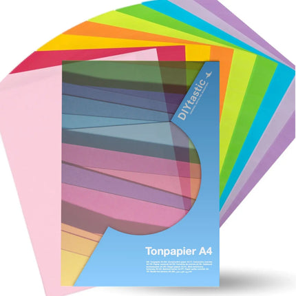 50x Papier bunt - 220 g/m² - Bastelpapier & Buntpapier - für Drucker & Basteln - Tonpapier & Tonkarton