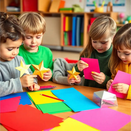 50x Papier bunt - 220 g/m² - Bastelpapier & Buntpapier - für Drucker & Basteln - Tonpapier & Tonkarton