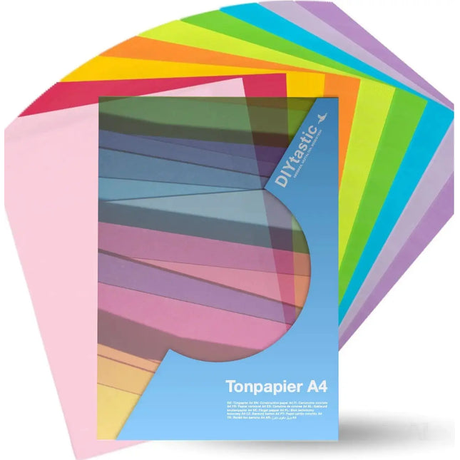 50x Papier bunt - 220 g/m² - Bastelpapier & Buntpapier - für Drucker & Basteln - Tonpapier & Tonkarton