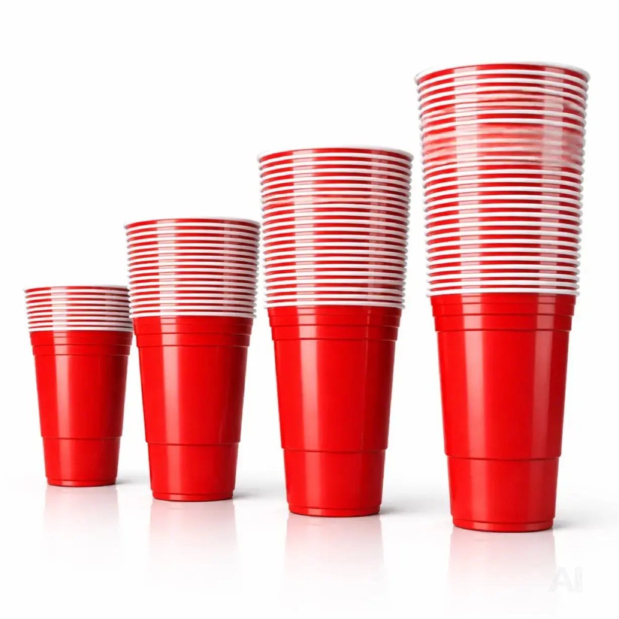 50x Partybecher Beer Pong 16 oz / 473 ml – wiederverwendbare Red Cups extra stabil für Partys & Festivals