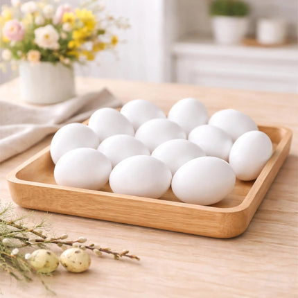 50x Plastikeier 6 cm Ostern – weiße Kunststoffeier zum Bemalen & Basteln – Dekoeier für Deko und Dekoration