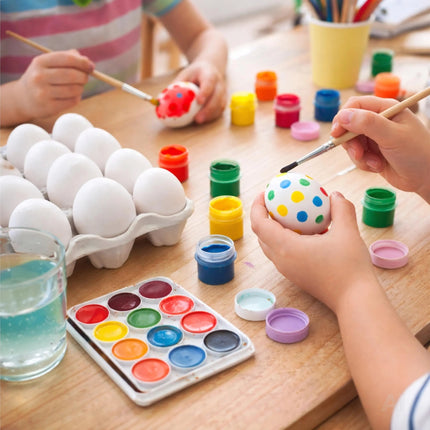 50x Plastikeier 6 cm Ostern – weiße Kunststoffeier zum Bemalen & Basteln – Dekoeier für Deko und Dekoration