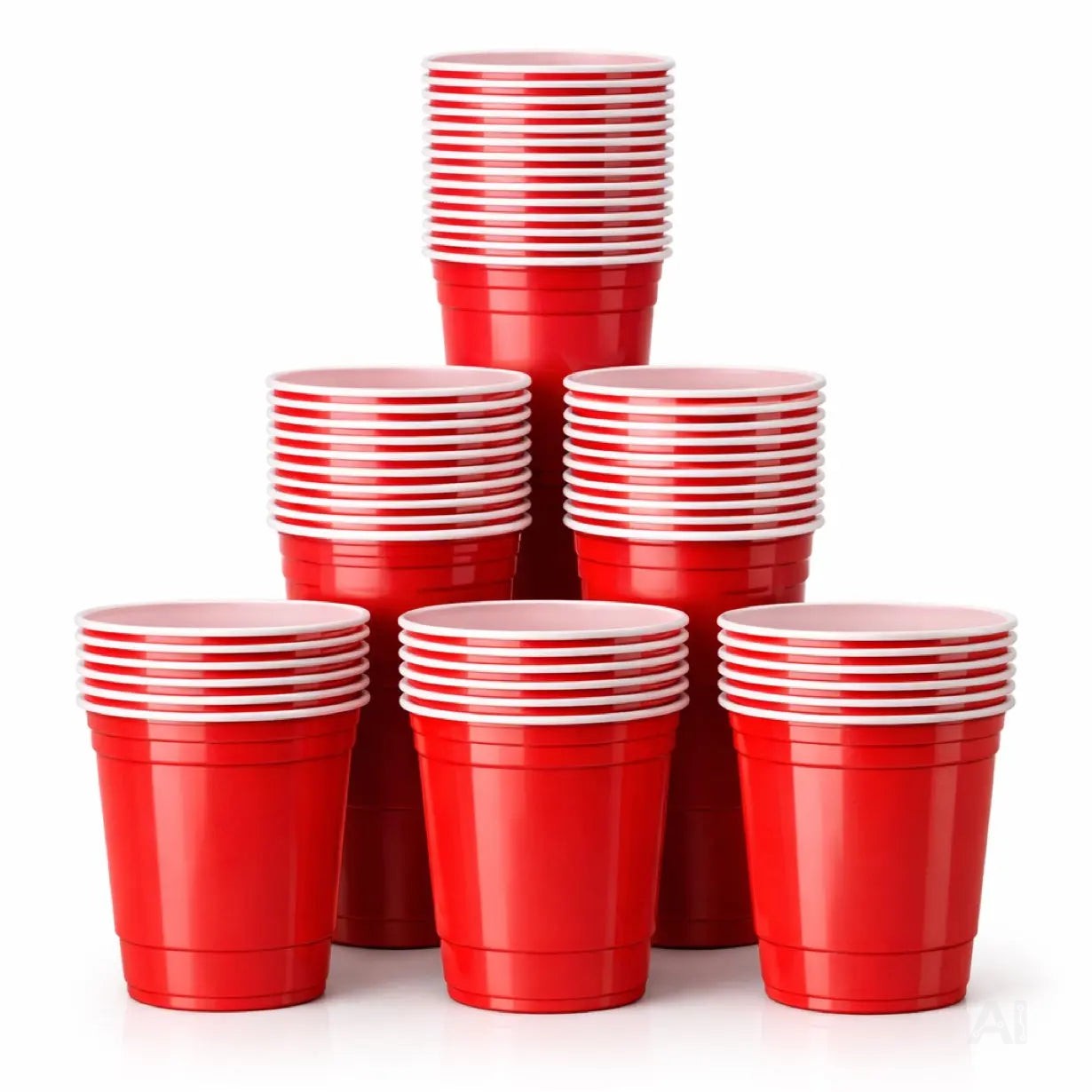 50x Red Cups 473 ml Beer Pong Becher – extra starke Partybecher wiederverwendbar für Festival, Camping & Party