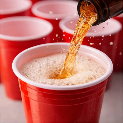 50x Red Cups 473 ml Beer Pong Becher – extra starke Partybecher wiederverwendbar für Festival, Camping & Party
