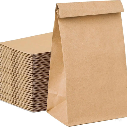 50x Stück Beutel 21x14 cm - EXTRA STARK - braune Kraftpapiertüten