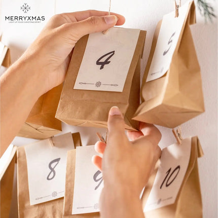 50x Stück Beutel 26 x 17 cm - EXTRA STARK - braune Kraftpapiertüten Geschenktüten Kraftpapierbeutel als DIY Adventskalender - Ostern & Weihnachten - Tüten selber machen - TK Gruppe® Offizieller Onlineshop