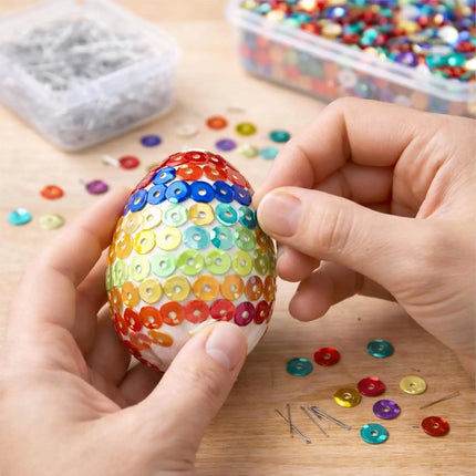 50x Styroporeier 6 cm Eier aus Styropor - Plastikeier zum Bemalen - Ostereier aus Kunststoff, Kunststoffeier, zum Basteln - Eier als Deko Dekoration an Ostern