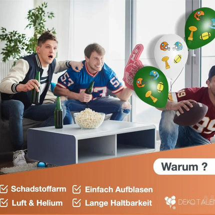 25x Super Bowl Luftballons Ballons Deko Dekoration Party Set American Football