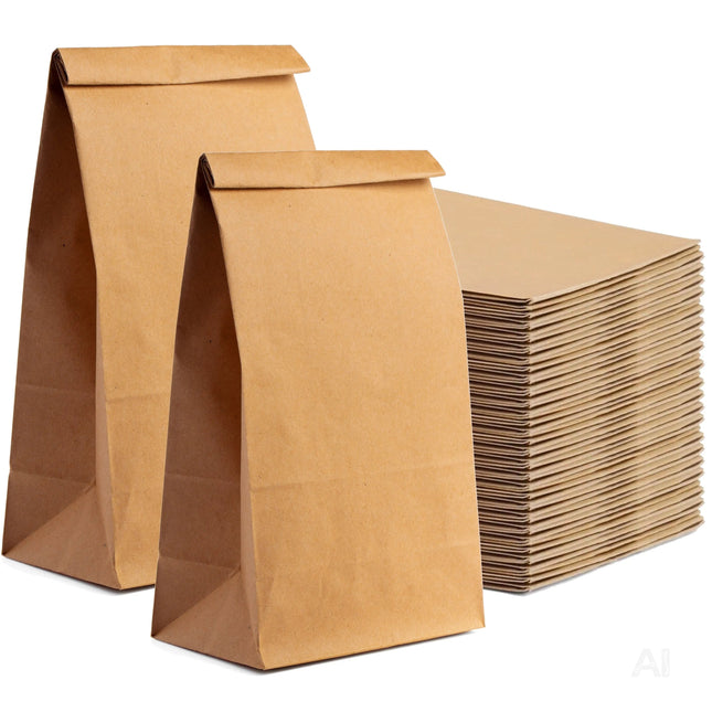 50x braune Beutel 260 x 170 mm Kraftpapiertüten Geschenktüten Kraftpapier als DIY Adventskalender