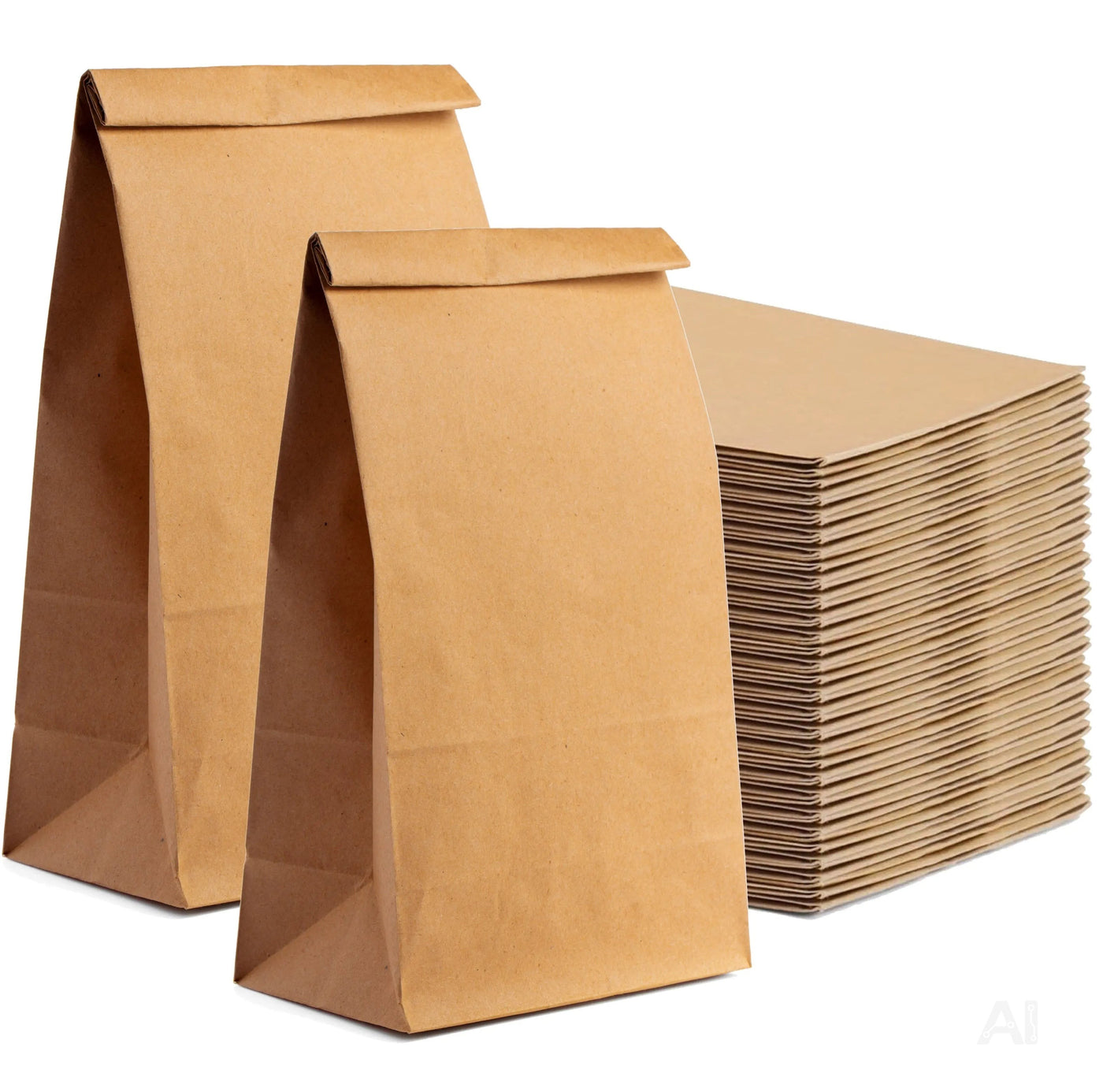 50x braune Beutel 21x14cm Kraftpapiertüten Geschenktüten Kraftpapier als DIY Adventskalender