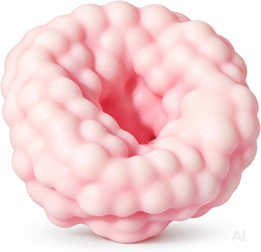 Knetball Pink – Antistressball & Squishy zum Drücken, Kneten und Quetschen, weiches Fidget-Spielzeug mit strukturierter Oberfläche für Büro, Schule und Alltag, 1 Stück, ab 3 Jahren