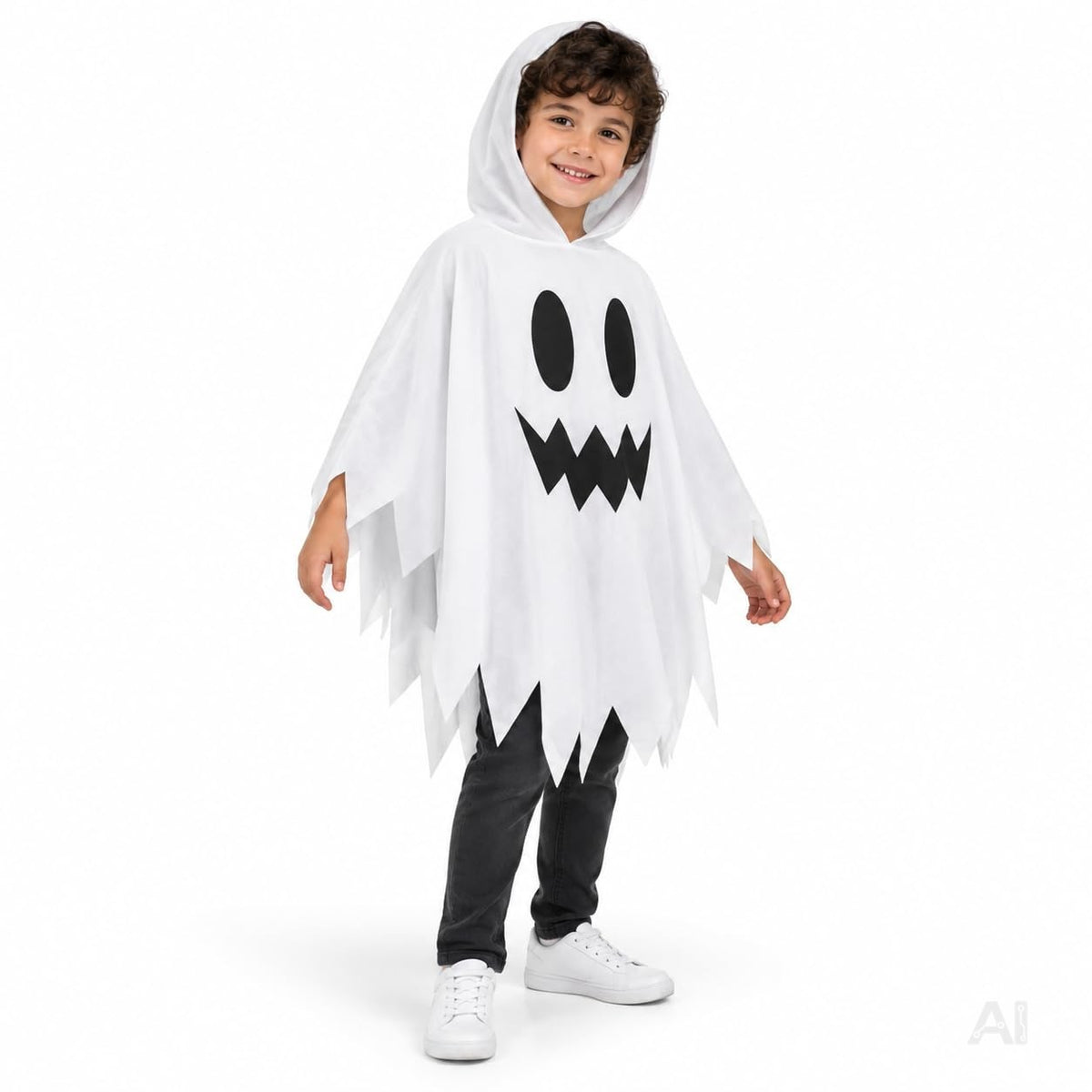 Halloween Kostüm Geist weiß – Gespenst Kostüm für Halloween, Fasching & Karneval – Gruselige Geister Verkleidung