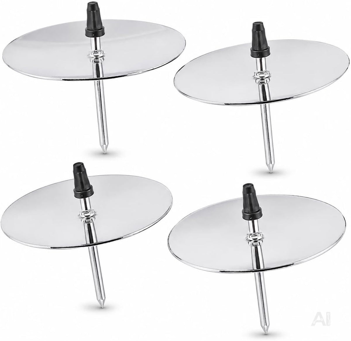 4x Kerzenhalter Silber Kerzenteller Adventskranzstecker Kerzenstecker für Adventskranz