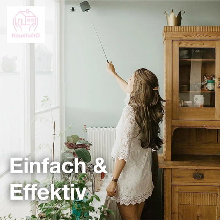 5X Fliegenklatsche XXL 75 cm ausziehbar - Insektenklatsche mit Teleskop für Fliegen & Insekten - Fliegenfänger & Insektenfänger als Fliegenschutz