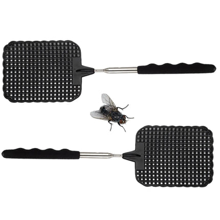 5X Fliegenklatsche XXL 75 cm ausziehbar - Insektenklatsche mit Teleskop für Fliegen & Insekten
