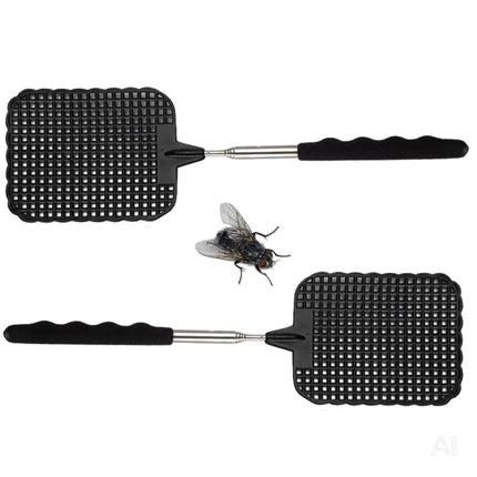 5X Fliegenklatsche XXL 75 cm ausziehbar - Insektenklatsche mit Teleskop für Fliegen & Insekten