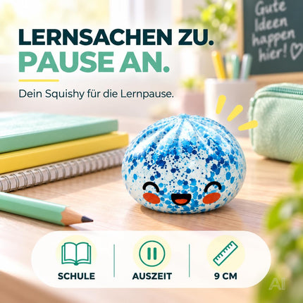 Dumpling Squishy XXL – Antistress-Spielzeug und Fidget-Spielzeug zur Beschäftigung und Ablenkung für Büro, Schule & Alltag (1x Zufällig XXL Ø 9 cm)