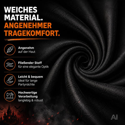 Zauberer Kostüm Erwachsene – Schwarzer Halloween Umhang