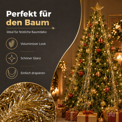 Engelshaar für Weihnachten & Advent als Dekoration & Deko ca. 15 Gramm (Gold)