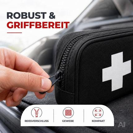 3 in 1 Set Auto Erste Hilfe Kit - KFZ-Verbandskasten, Warnweste, Warndreieck – Detailansicht 5