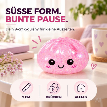 Dumpling Squishy XXL – Antistress-Spielzeug und Fidget-Spielzeug zur Beschäftigung und Ablenkung für Büro, Schule & Alltag (1x Zufällig XXL Nachtleuchtend Ø 9 cm)