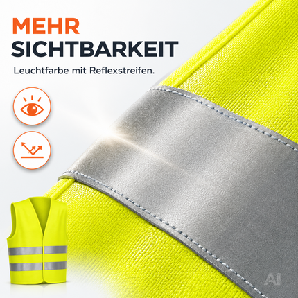 3 in 1 - Auto Erste Hilfe Set 2026 - Verbandstasche & Warnweste Pannenweste – Detailansicht 5