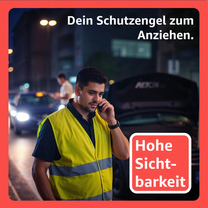 3 in 1 Set Auto Erste Hilfe Kit 2025 - KFZ-Verbandskasten, Warnweste - Pannenset & Unfallzubehör für PKW