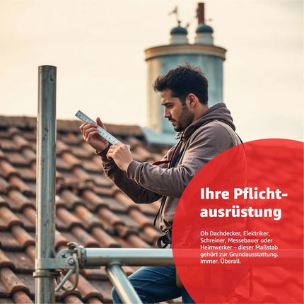 5x Premium Zollstock - Maßstab Gliedermaßstab - 200 cm - Meterstab - Maßband weiß