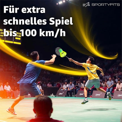 5x Speedbadminton Federbälle schnell gelb Badmintonbälle für Training & Wettkampf