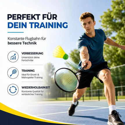 5x Speedbadminton Federbälle schnell gelb Badmintonbälle für Training & Wettkampf – Detailansicht 5