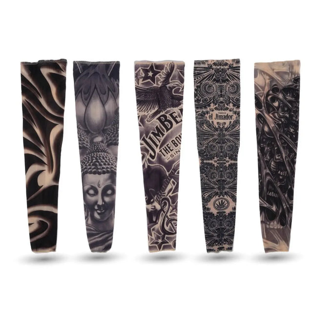 5x Tattoo Ärmel Fasching Tattoo Strumpf aus Nylon - täuschend echt -Armstrumpf