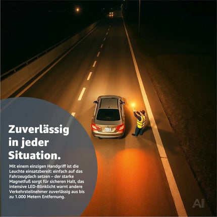 5x Warnleuchte V16 DGT – zugelassenes Notlicht & Warndreieck Ersatz – Pflicht ab 2026 in Spanien – Sicherheitslicht für Auto & Motorrad