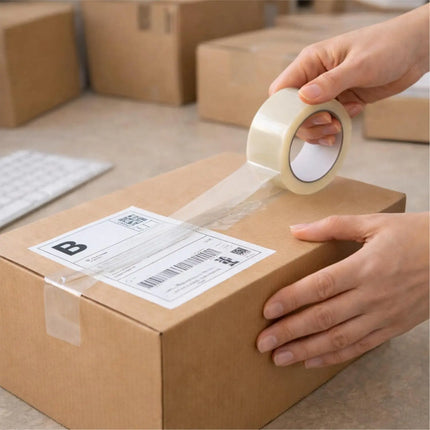 6 Rollen transparentes Klebeband à 66 m – extra starkes Packband für Pakete & Kartons, geeignet für Paketbandabroller, zuverlässiges Verpacken