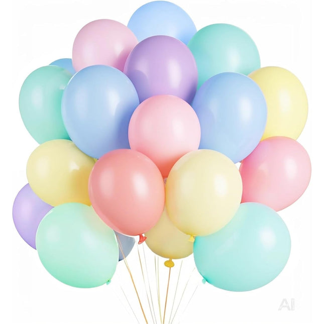 50x Luftballons pastell - macaroon Ø 35 cm für Geburtstag & Hochzeit & Party - Luft & Helium