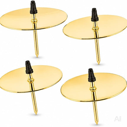 Goldfarbene Kerzenhalter für Adventskränze