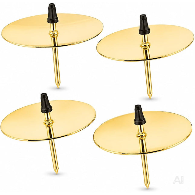 Goldfarbene Kerzenhalter für Adventskränze