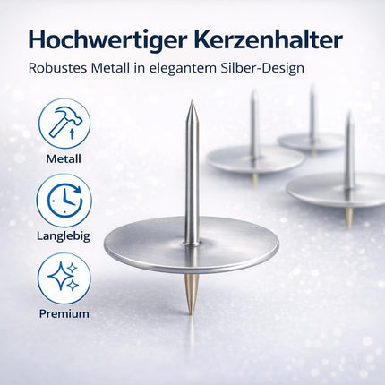 Kerzenhalter mit Dorn für Adventskränze